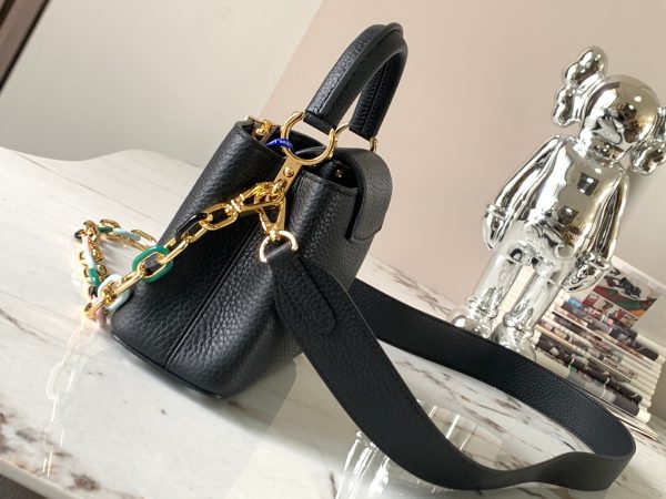 Capucines Mini Handbag M21798 with black gold buckle - Image 4