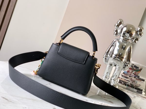 Capucines Mini Handbag M21798 with black gold buckle - Image 8