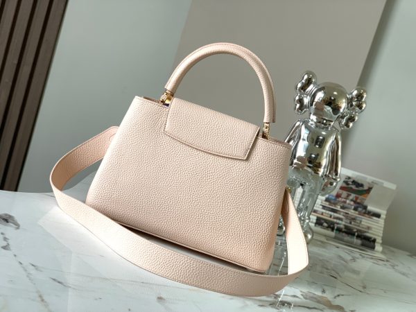 Capucines medium size handbag M21652 with Paris pink gold buckle - Image 8