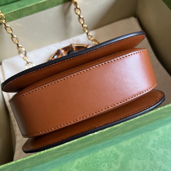 Gucci Bamboo 1947 Collection Bamboo-structured Mini Handbag - Image 5
