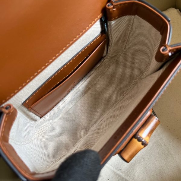 Gucci Bamboo 1947 Collection Bamboo-structured Mini Handbag - Image 2