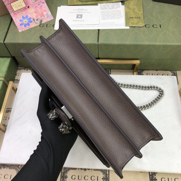 This Dionysus series mini tote bag is made of canvas with an enlarged version of the GG pattern printed on it. - Image 6