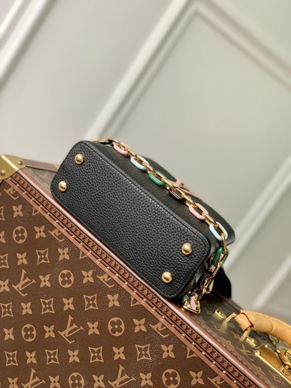 Capucines Mini Handbag M21798 with black gold buckle - Image 8