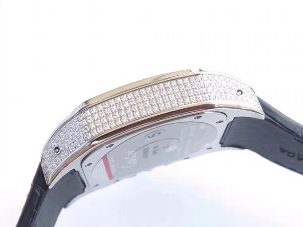 Men's Cartier Santos large with full diamonds, a choice for the rich! - Image 6