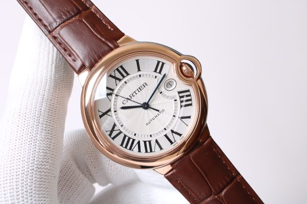 Cartier rose gold Blue Balloon leather strap model - Image 9