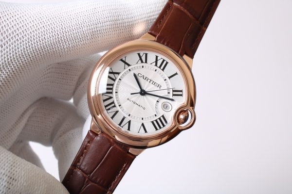 Cartier rose gold Blue Balloon leather strap model - Image 7