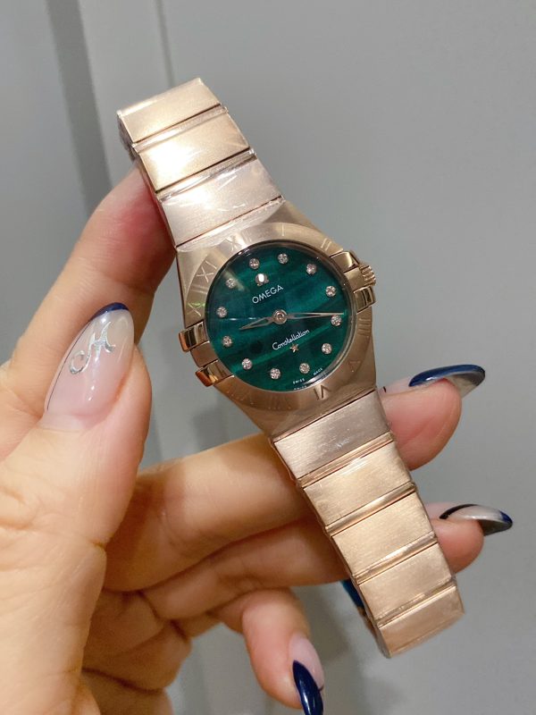 Omega ¦¸ Double Eagle Constellation Classic women's watch with rose gold mother-of-pearl dial