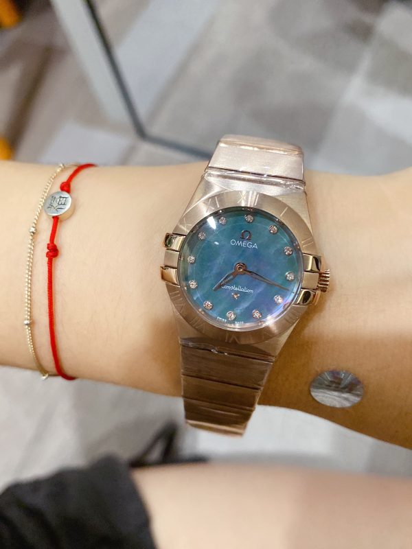 Omega ¦¸ Double Eagle Constellation Classic women's watch with rose gold mother-of-pearl dial - Image 7