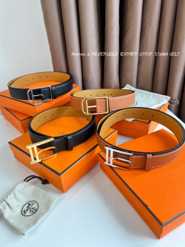 Hermes SADDLE 38 double-sided leather belt - Image 2