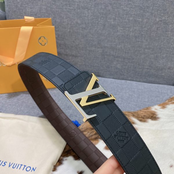 LV Men's Louis 4.0 width imported double-sided cowhide - Image 3