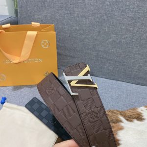 LV Men's Louis 4.0 width imported double-sided cowhide