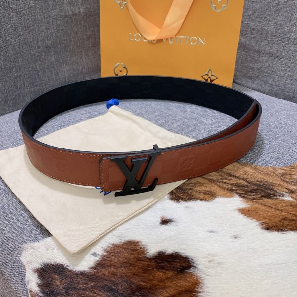 LV Men's Louis 4.0 width imported double-sided cowhide - Image 4