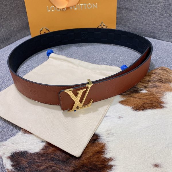 LV Men's Louis 4.0 width imported double-sided cowhide - Image 3