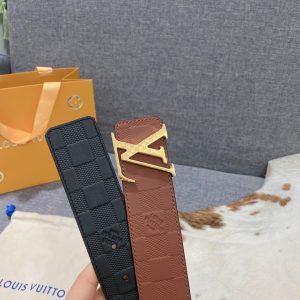 LV Men's Louis 4.0 width imported double-sided cowhide