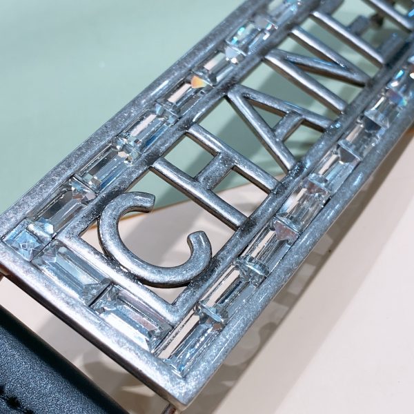 c hanel 22 logo water diamond retro gun cc letter buckle - Image 3